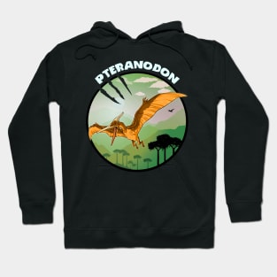 Pteranodon Prehistoric Design With Background Hoodie